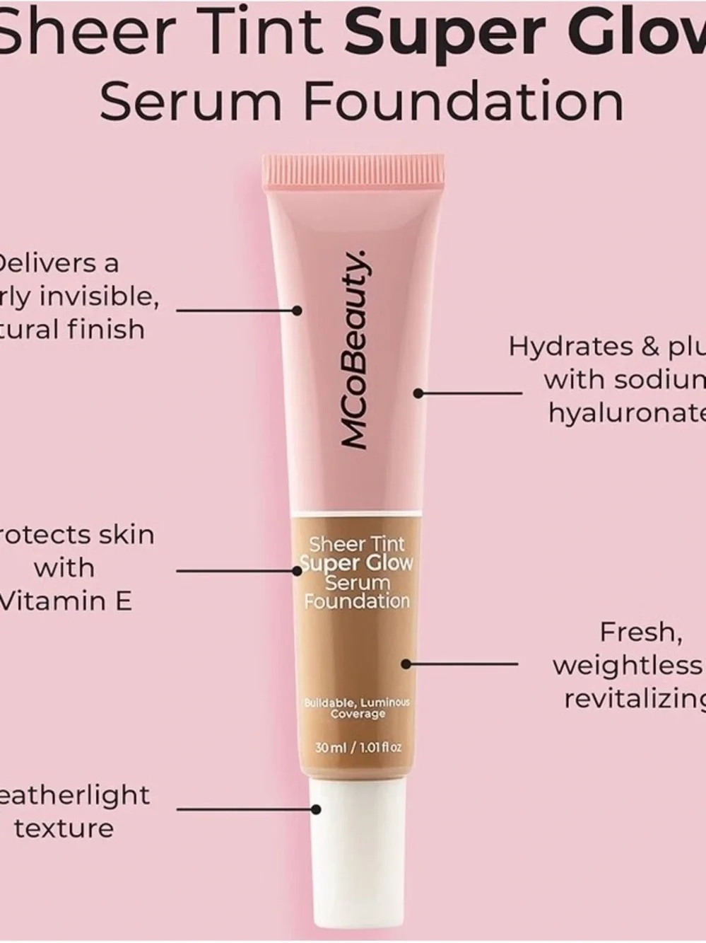MCoBeauty Sheer Tint Super Glow Serum Foundation - 7-8 New